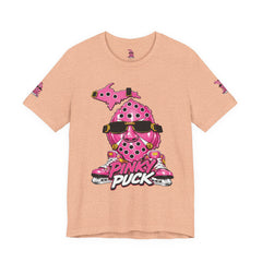 Pinky Puck Graphic Tee — Retro Hockey Mascot Shirt