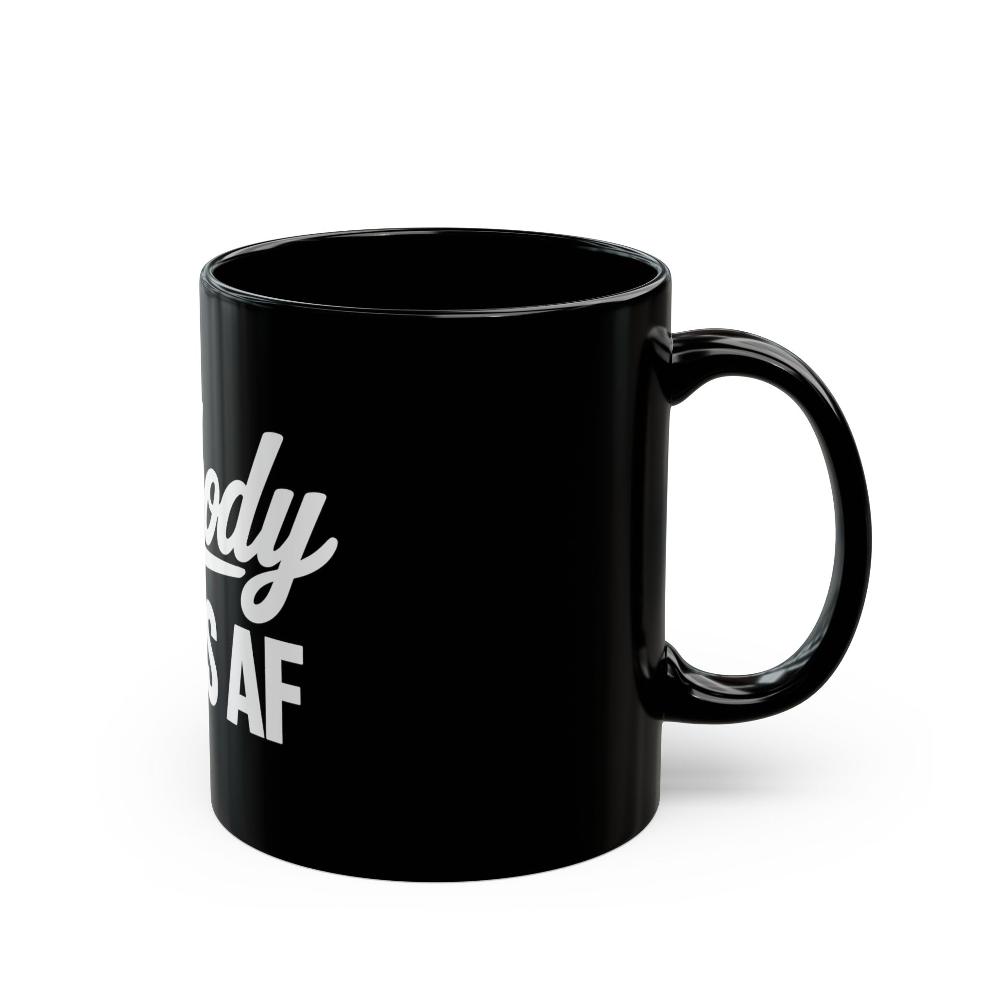 Nobody Gives AF Coffee Mug – Black 11oz/15oz, Funny Sarcastic Gift