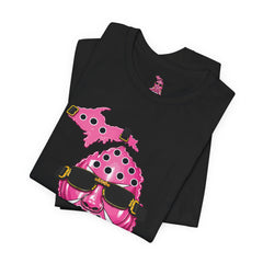 Pinky Puck Graphic Tee — Retro Hockey Mascot Shirt
