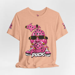 Pinky Puck Graphic Tee — Retro Hockey Mascot Shirt