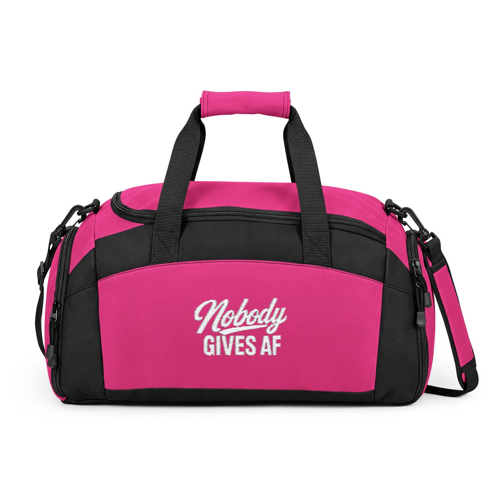 Nobody Gives AF Gym Bag — Durable Duffel for Gym, Travel & Workout