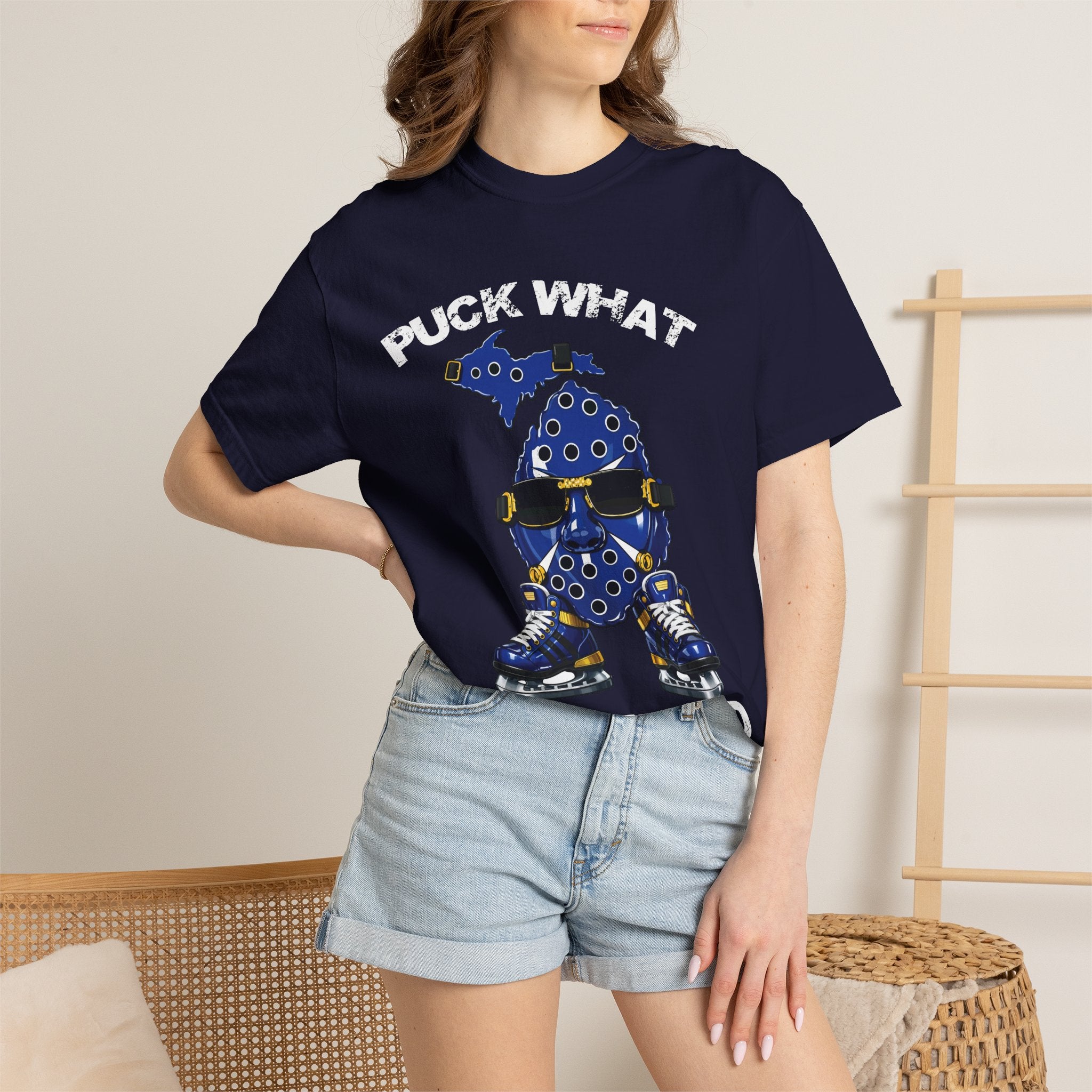 Michigan Hockey Mascot T-Shirt — Blue State Skate Graphic Tee