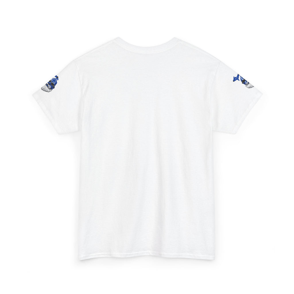 Michigan Beard State T-Shirt — Blue State Map Sunglasses Design