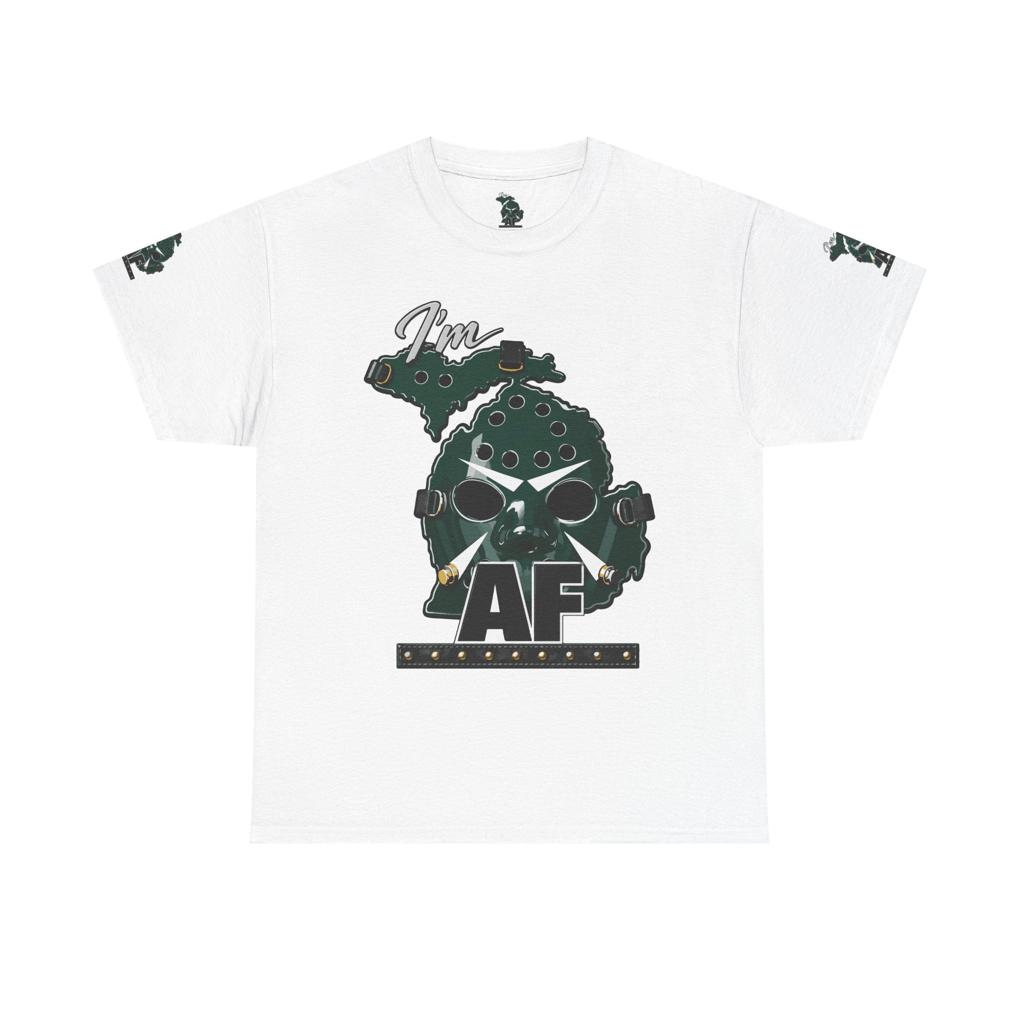 I'm Michigan AF PUCKFACE Masked Skull Graphic Tee — Urban Streetwear Skull T-Shirt