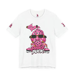 Pinky Puck Graphic Tee — Retro Hockey Mascot Shirt