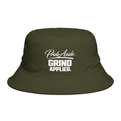 Bucket Hat — "Pride Aside. Grind Applied." Motivational Streetwear