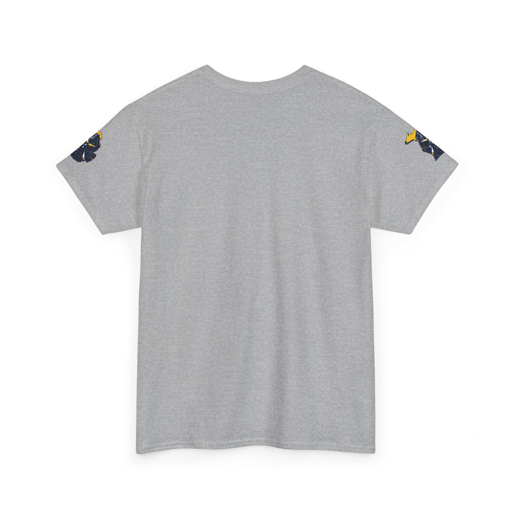 Michigan Hockey Mask T‑Shirt — Retro Goalie Mask Michigan Pride Tee