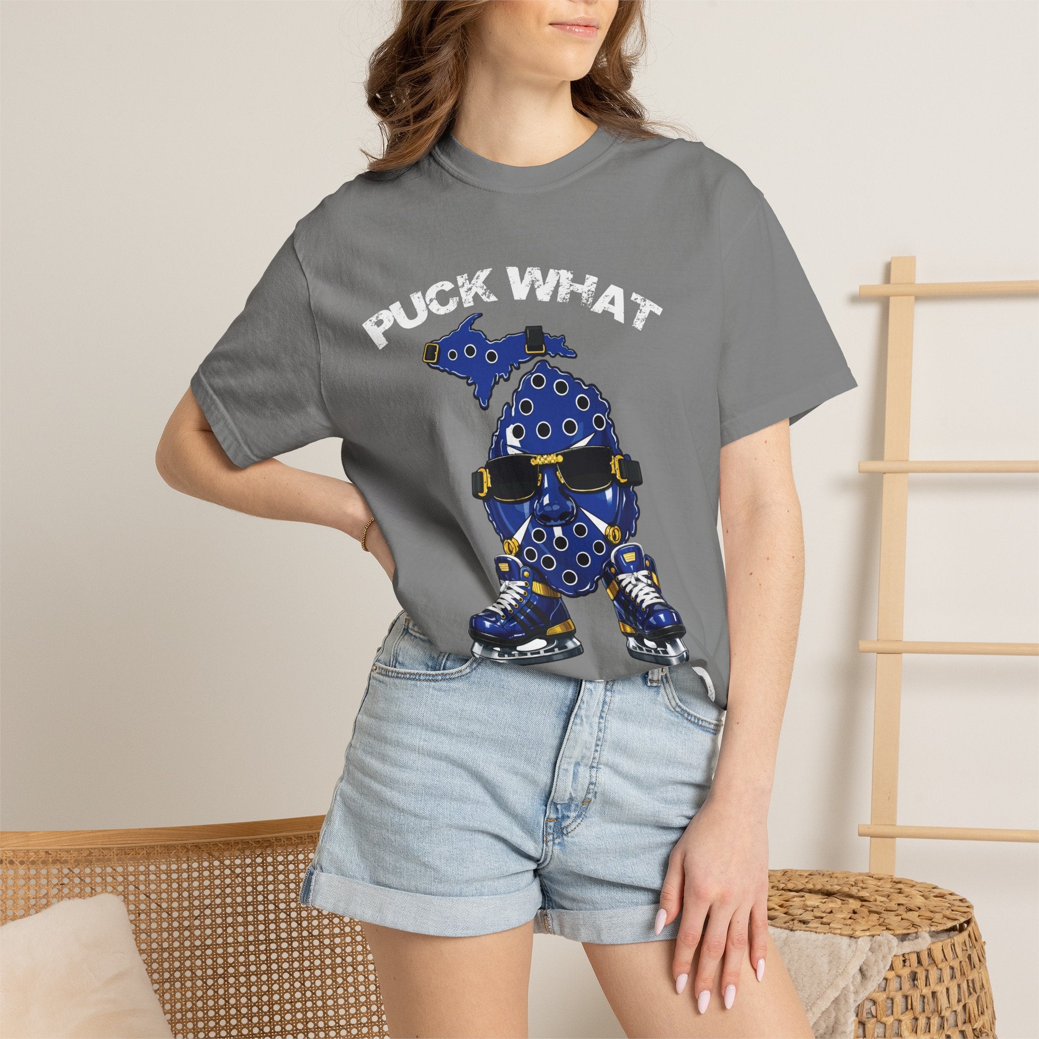 Michigan Hockey Mascot T-Shirt — Blue State Skate Graphic Tee