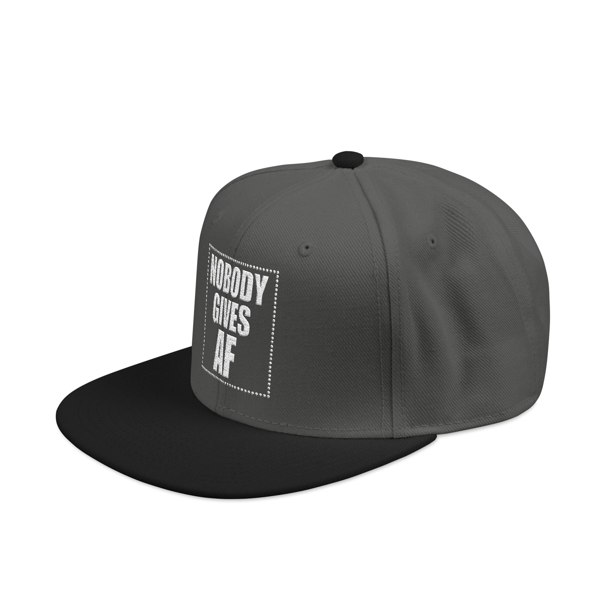 Snapback Hat — "Nobody Gives AF" Embroidered Streetwear Cap