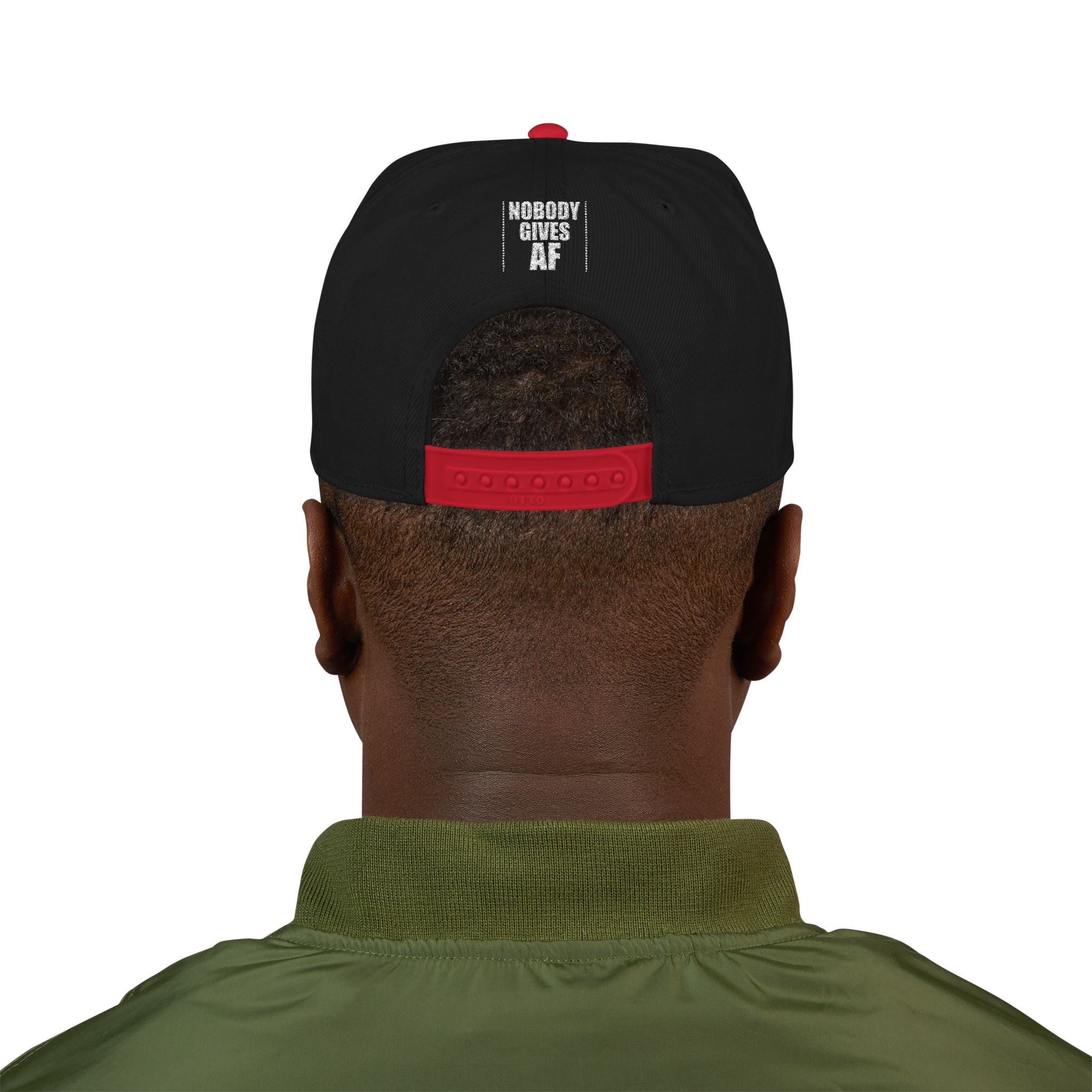 Snapback Hat — "Nobody Gives AF" Embroidered Streetwear Cap