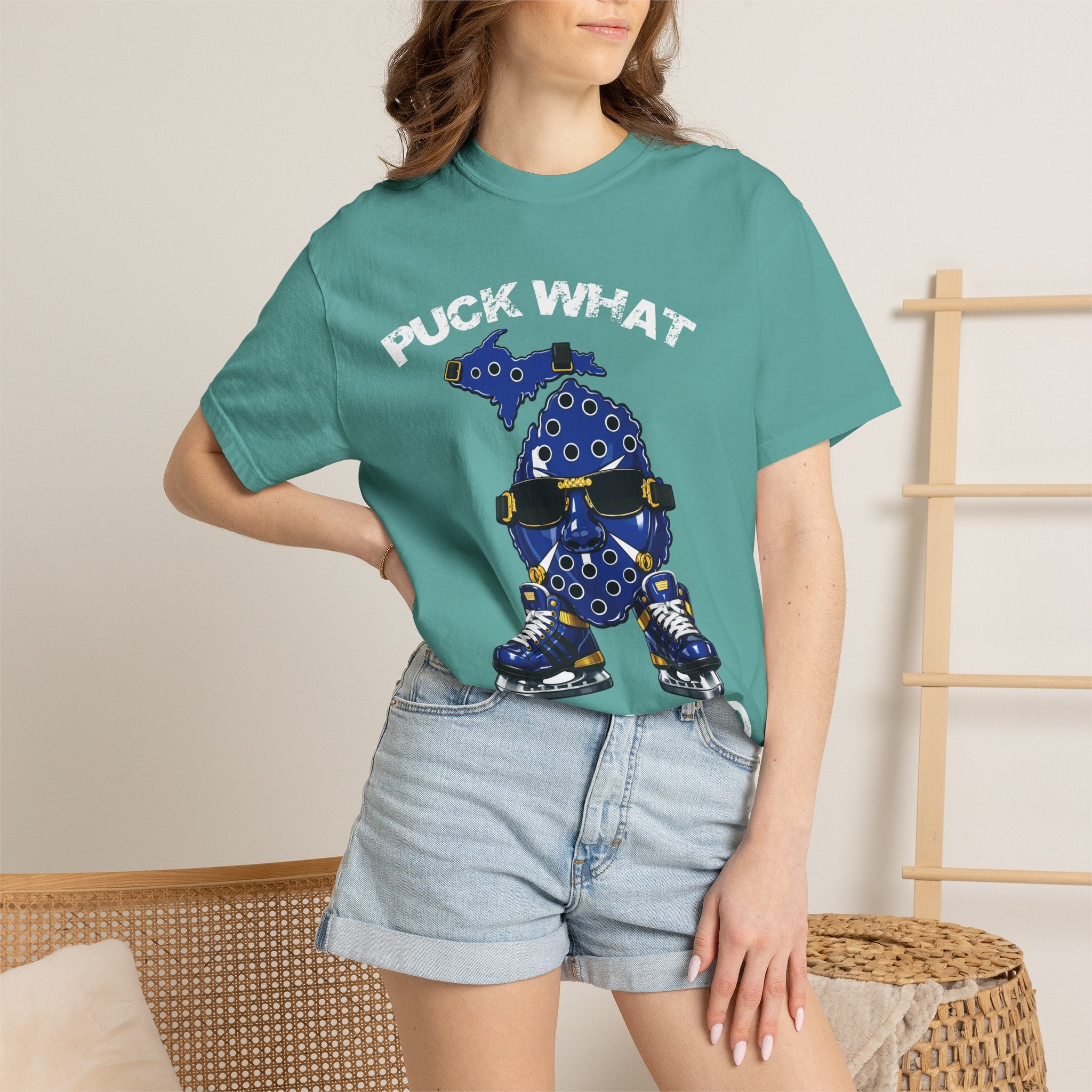 Michigan Hockey Mascot T-Shirt — Blue State Skate Graphic Tee