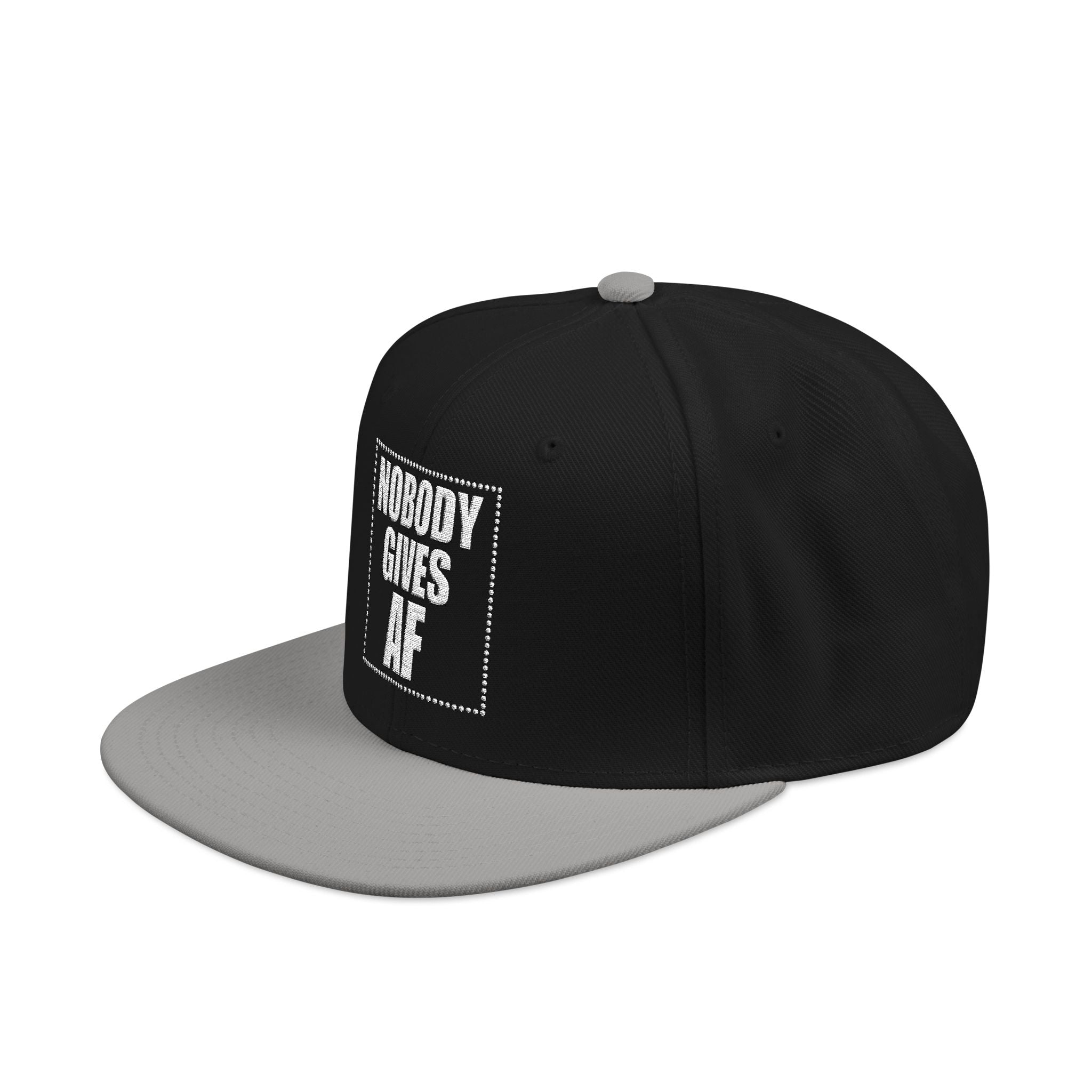 Snapback Hat — "Nobody Gives AF" Embroidered Streetwear Cap