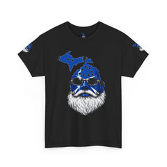 🔥PUCKFACE  Michigan Beard State T-Shirt — Blue State Map Sunglasses Design