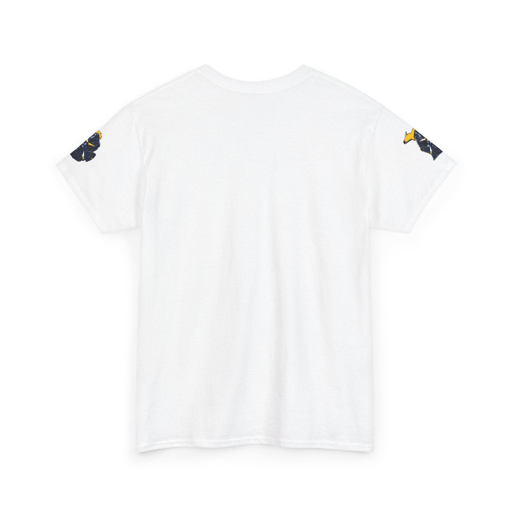 Michigan Hockey Mask T‑Shirt — Retro Goalie Mask Michigan Pride Tee