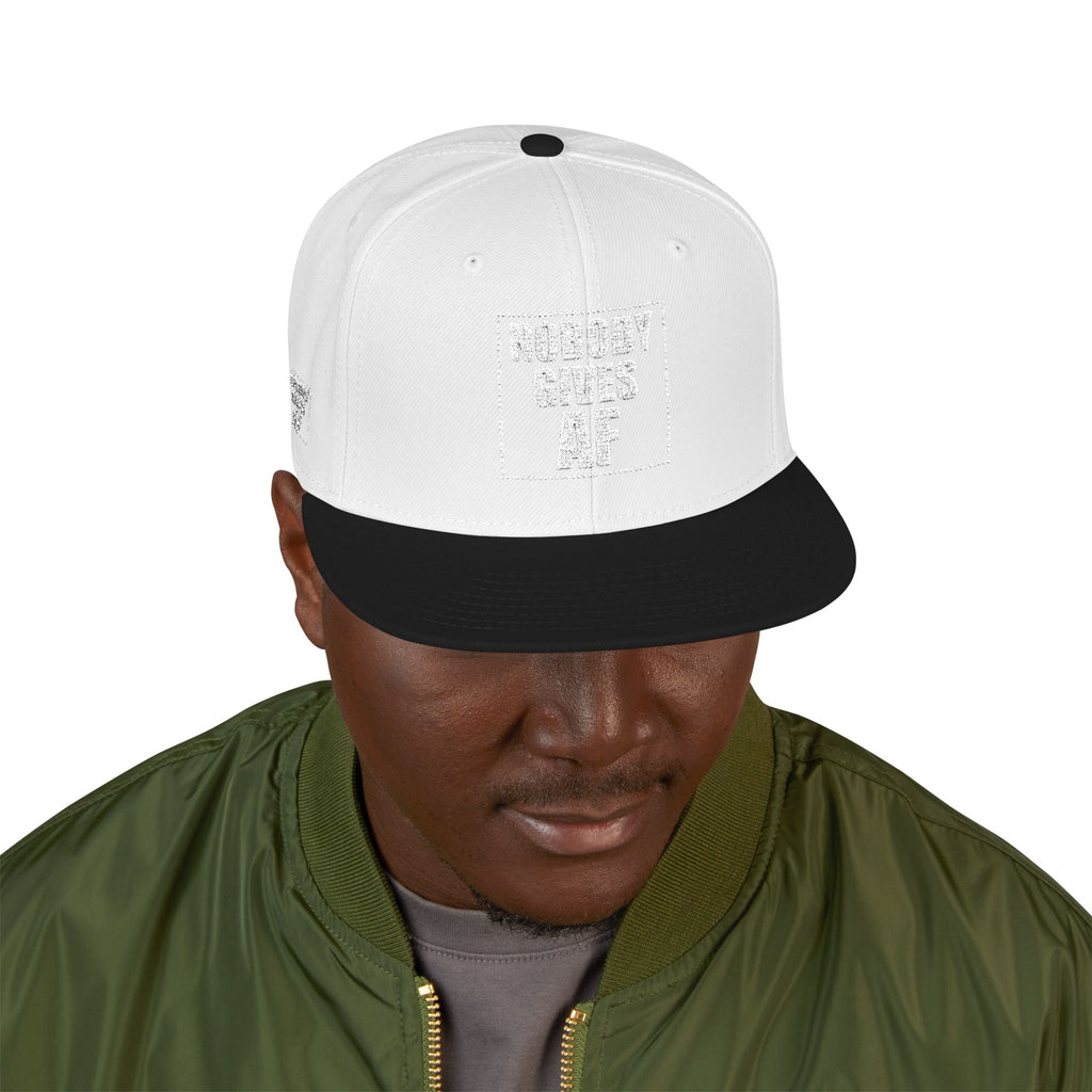 Snapback Hat — "Nobody Gives AF" Embroidered Streetwear Cap