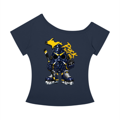 PUCKFACE Women’s Off-the-Shoulder T-Shirt