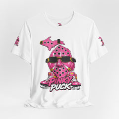 Pinky Puck Graphic Tee — Retro Hockey Mascot Shirt