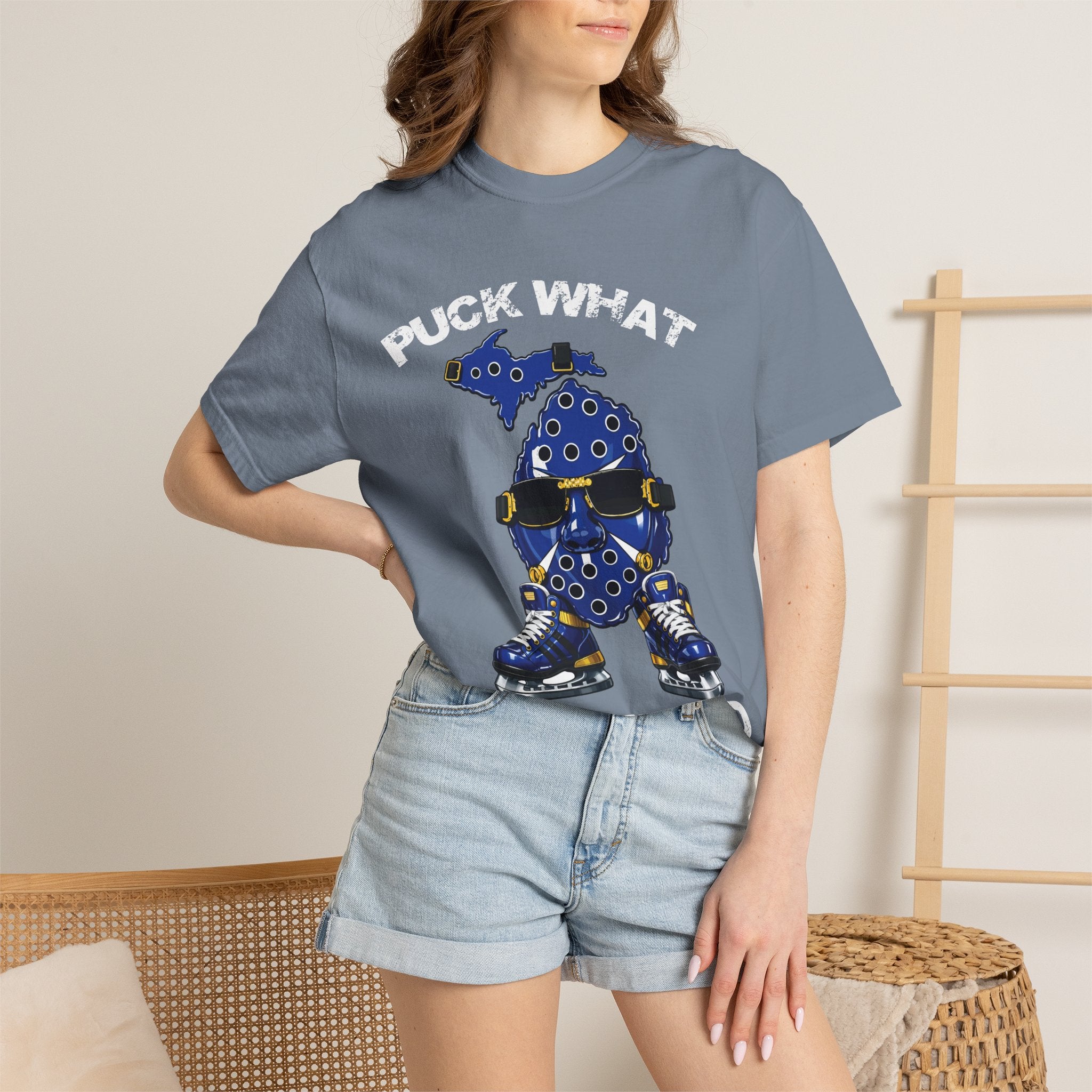 Michigan Hockey Mascot T-Shirt — Blue State Skate Graphic Tee