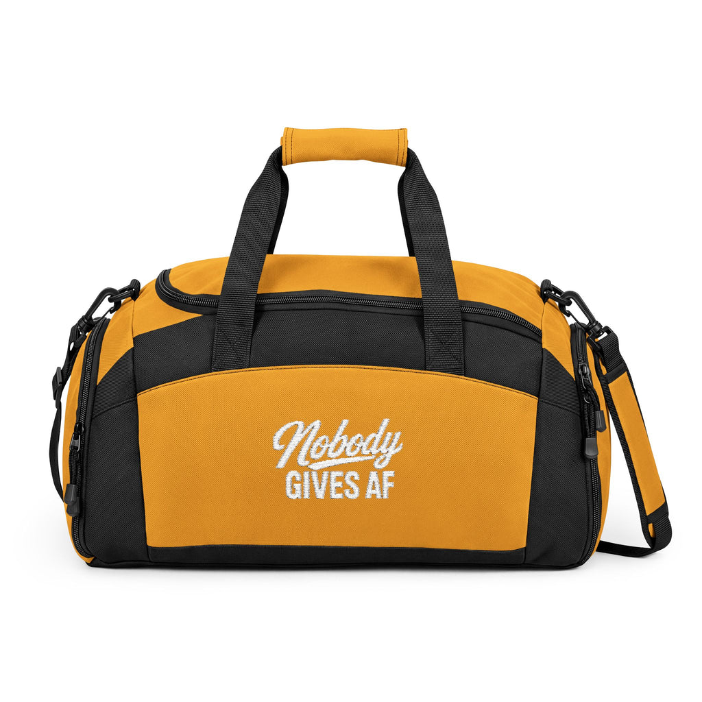Nobody Gives AF Gym Bag — Durable Duffel for Gym, Travel & Workout