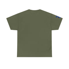 🔥PUCKFACE Michigan Crocs Map T-Shirt — Blue State Silhouette with Sunglasses & Croc Holes