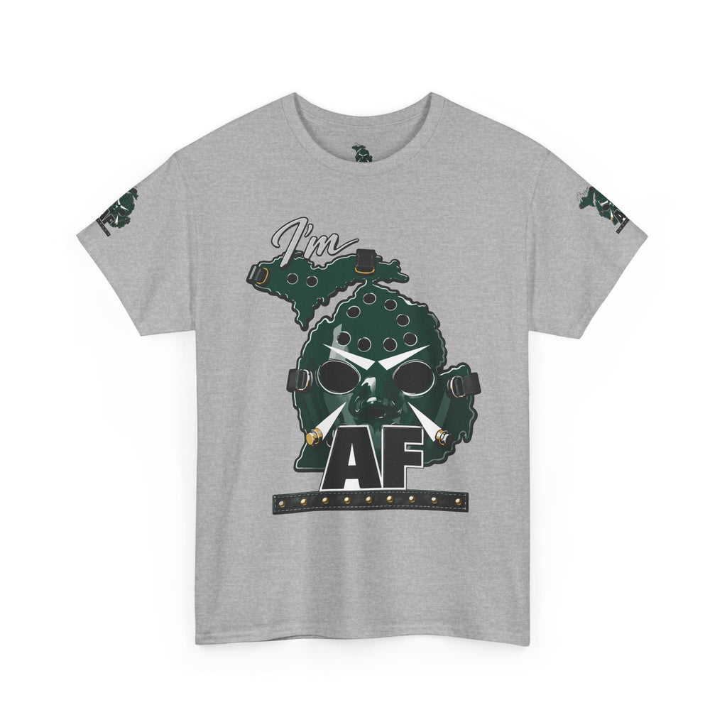 I'm Michigan AF PUCKFACE Masked Skull Graphic Tee — Urban Streetwear Skull T-Shirt