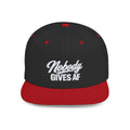 Camo Snapback Hat — "Nobody Gives AF" Embroidered Flat Bill