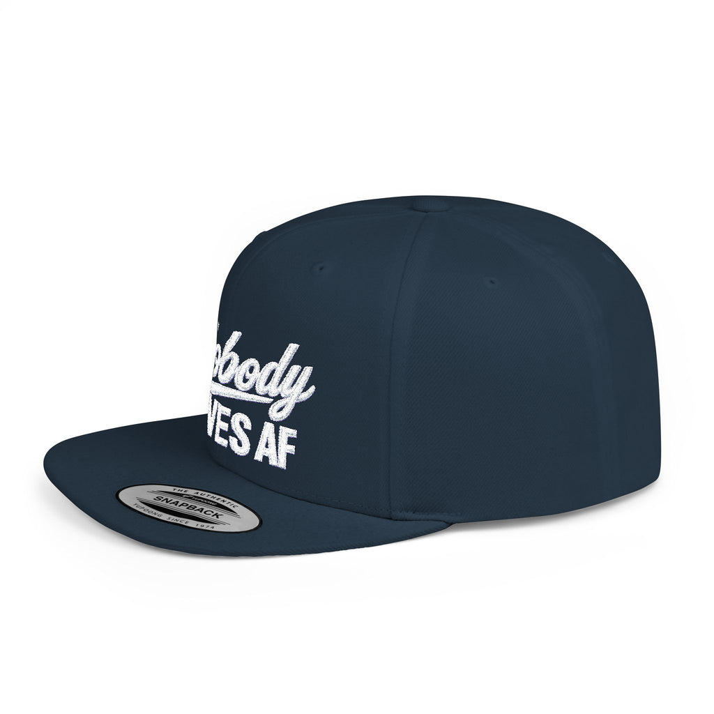 Nobody Gives AF Snapback Hat — Flat Bill Streetwear Cap