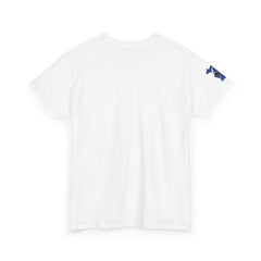 🔥PUCKFACE Michigan Crocs Map T-Shirt — Blue State Silhouette with Sunglasses & Croc Holes