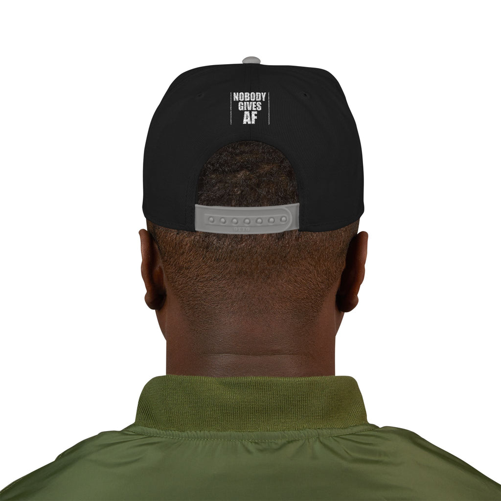 Snapback Hat — "Nobody Gives AF" Embroidered Streetwear Cap