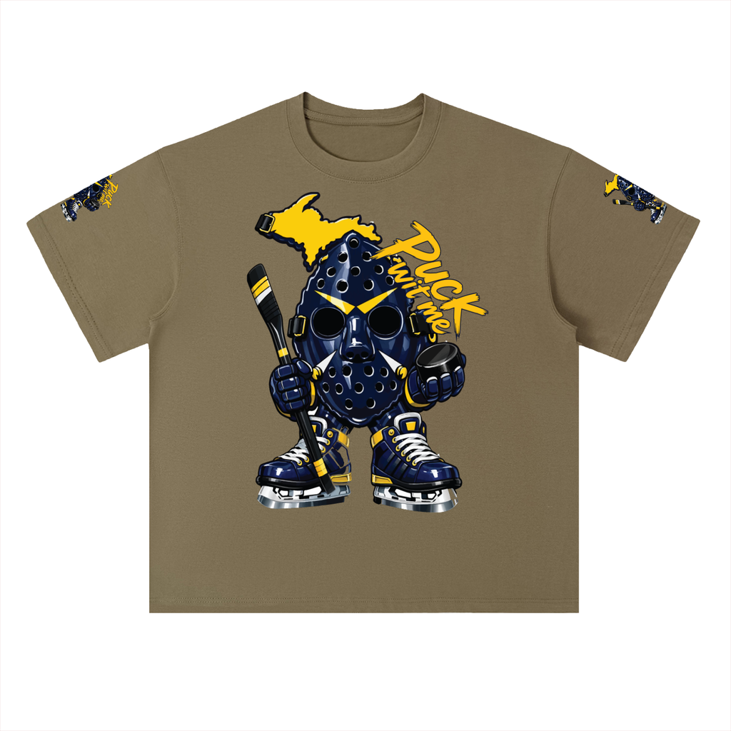 *Hot item* Michigan PUCKFACE Heavyweight Drop Shoulder Cotton T-Shirt