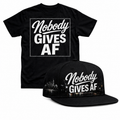 Nobody Gives AF tee and snapback hat