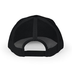 EMBOGA Embroidered Triple Bar Snapback Trucker Cap — Gold Stacked Symbol