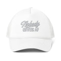 Trucker Cap — "Nobody Gives AF" Mesh-Back Embroidered Hat