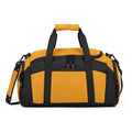 Embroidered 'Grind Applied' Sports Duffle — Yellow Gym Bag