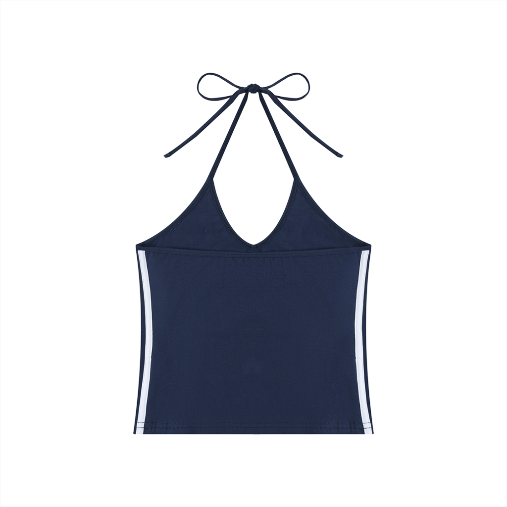 Pride aside Grind applied. Women's Color Block Halter Crop Tank Top