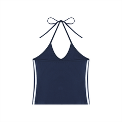 Pride aside Grind applied. Women's Color Block Halter Crop Tank Top