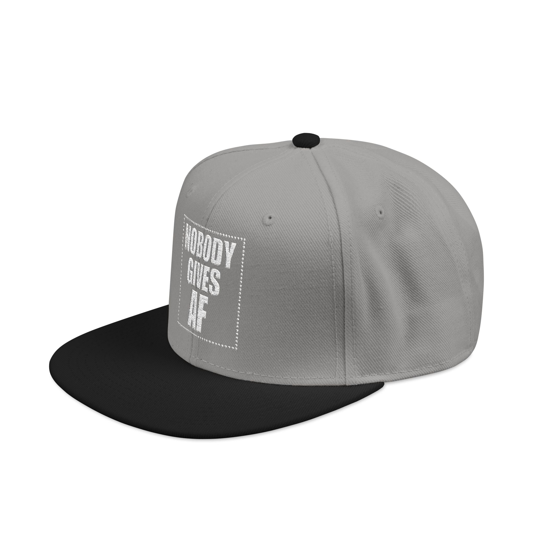 Snapback Hat — "Nobody Gives AF" Embroidered Streetwear Cap
