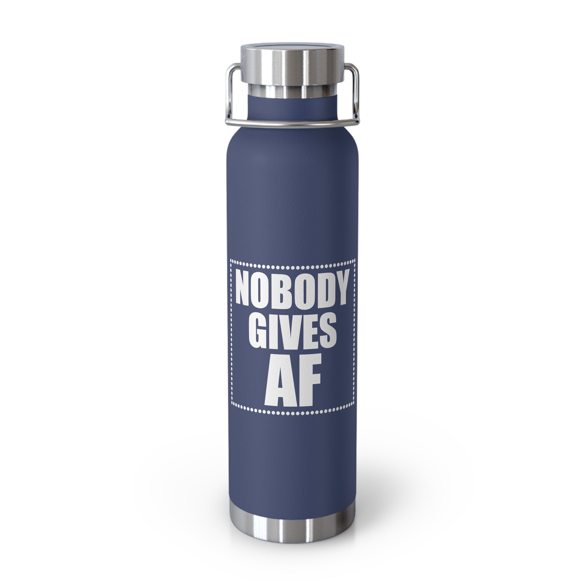 22oz Vacuum Water Bottle — "Nobody Gives AF" Insulated Stainless Steel Bottle. Great for work or working out…