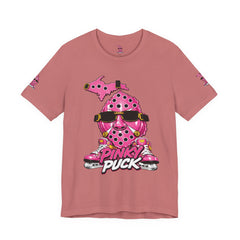 Pinky Puck Graphic Tee — Retro Hockey Mascot Shirt
