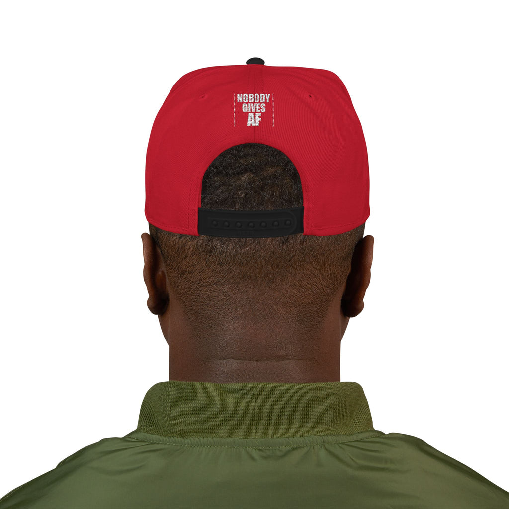 Snapback Hat — "Nobody Gives AF" Embroidered Streetwear Cap