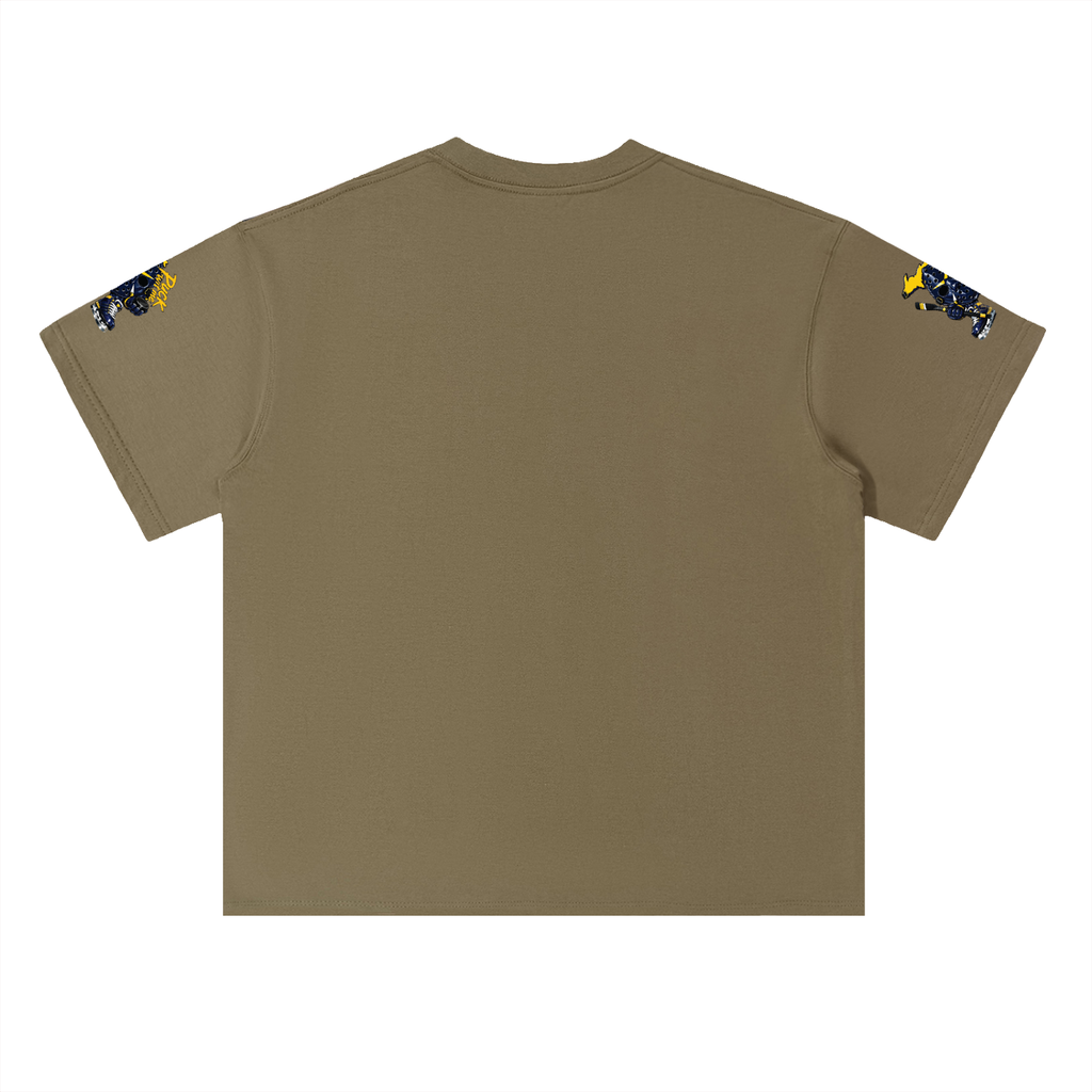 *Hot item* Michigan PUCKFACE Heavyweight Drop Shoulder Cotton T-Shirt