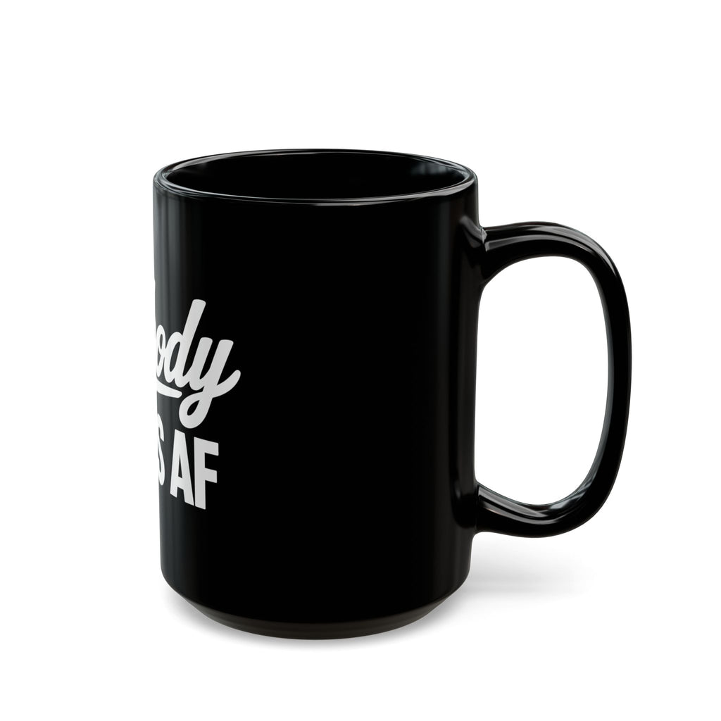 Nobody Gives AF Coffee Mug – Black 11oz/15oz, Funny Sarcastic Gift