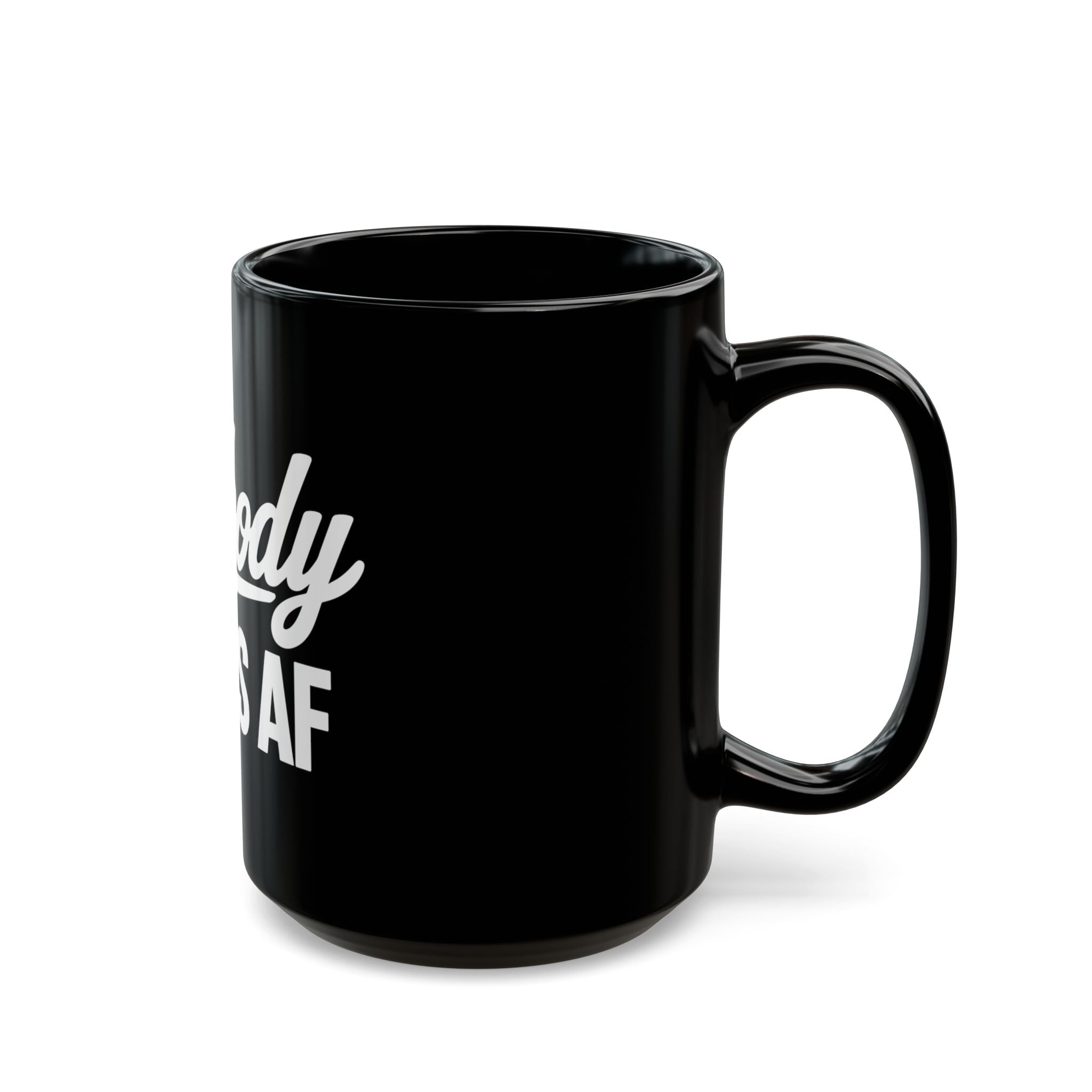 Nobody Gives AF Coffee Mug – Black 11oz/15oz, Funny Sarcastic Gift