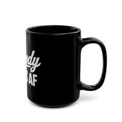 Nobody Gives AF Coffee Mug – Black 11oz/15oz, Funny Sarcastic Gift