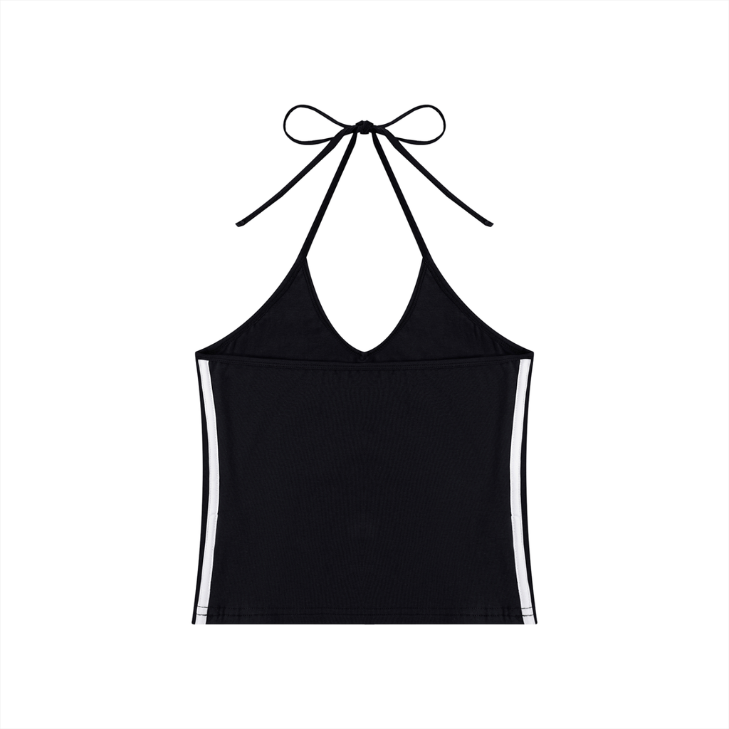 Pride aside Grind applied. Women's Color Block Halter Crop Tank Top