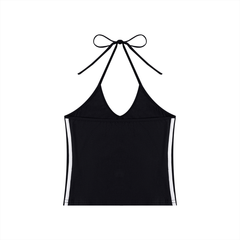 Pride aside Grind applied. Women's Color Block Halter Crop Tank Top