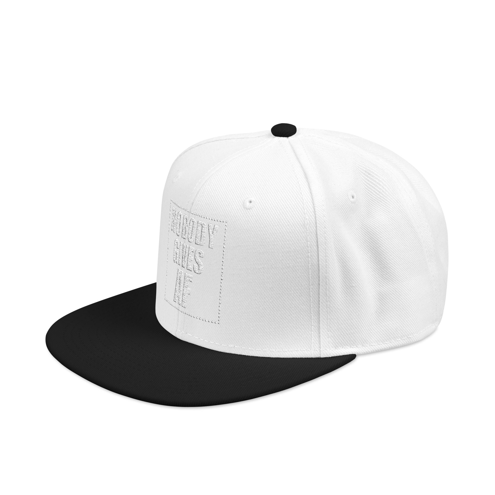Snapback Hat — "Nobody Gives AF" Embroidered Streetwear Cap
