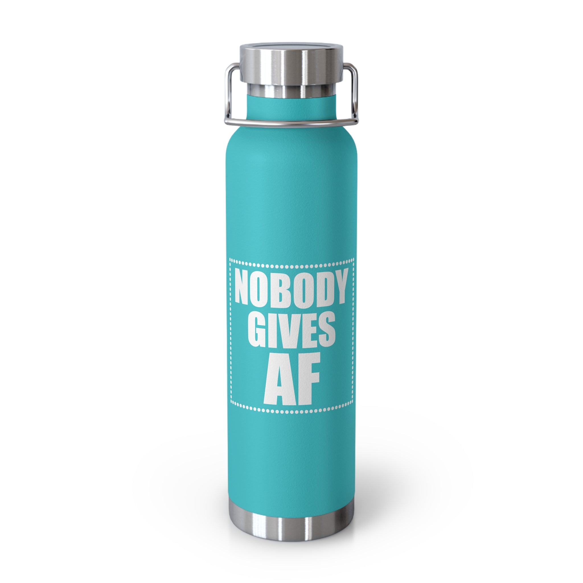 22oz Vacuum Water Bottle — "Nobody Gives AF" Insulated Stainless Steel Bottle. Great for work or working out…