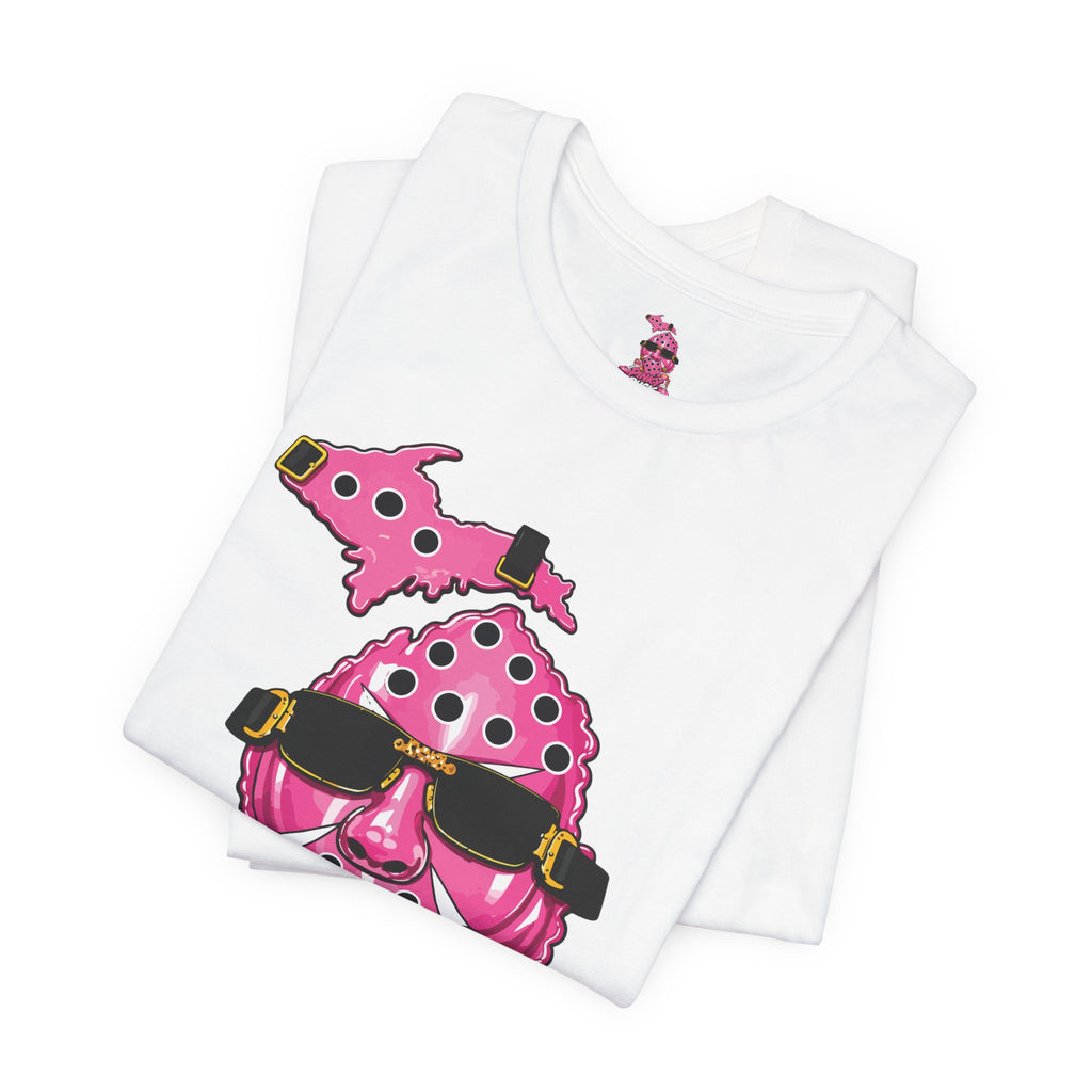 Pinky Puck Graphic Tee — Retro Hockey Mascot Shirt