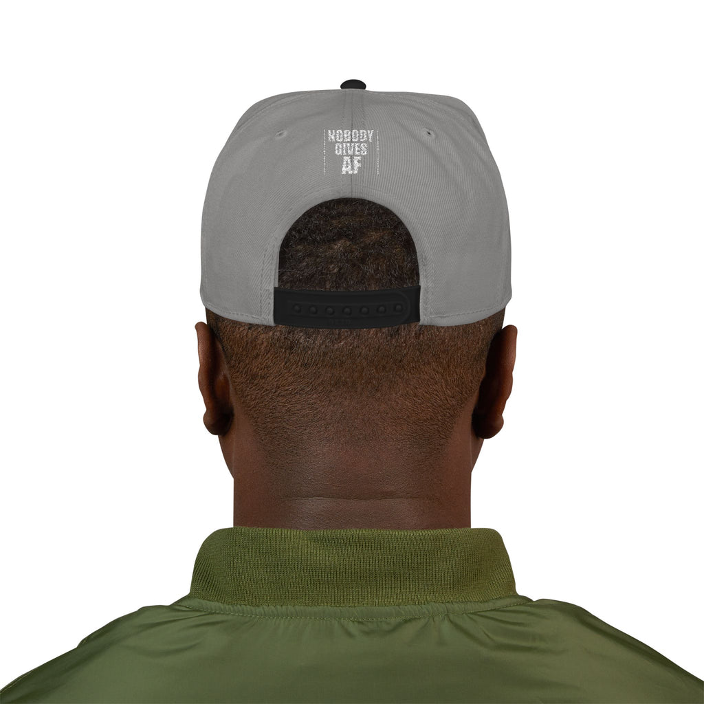 Snapback Hat — "Nobody Gives AF" Embroidered Streetwear Cap